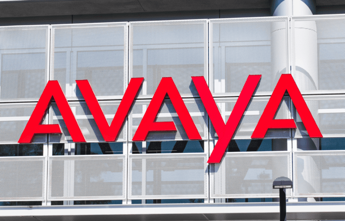Avaya sign displayed at their HQ in Silicon Valley.